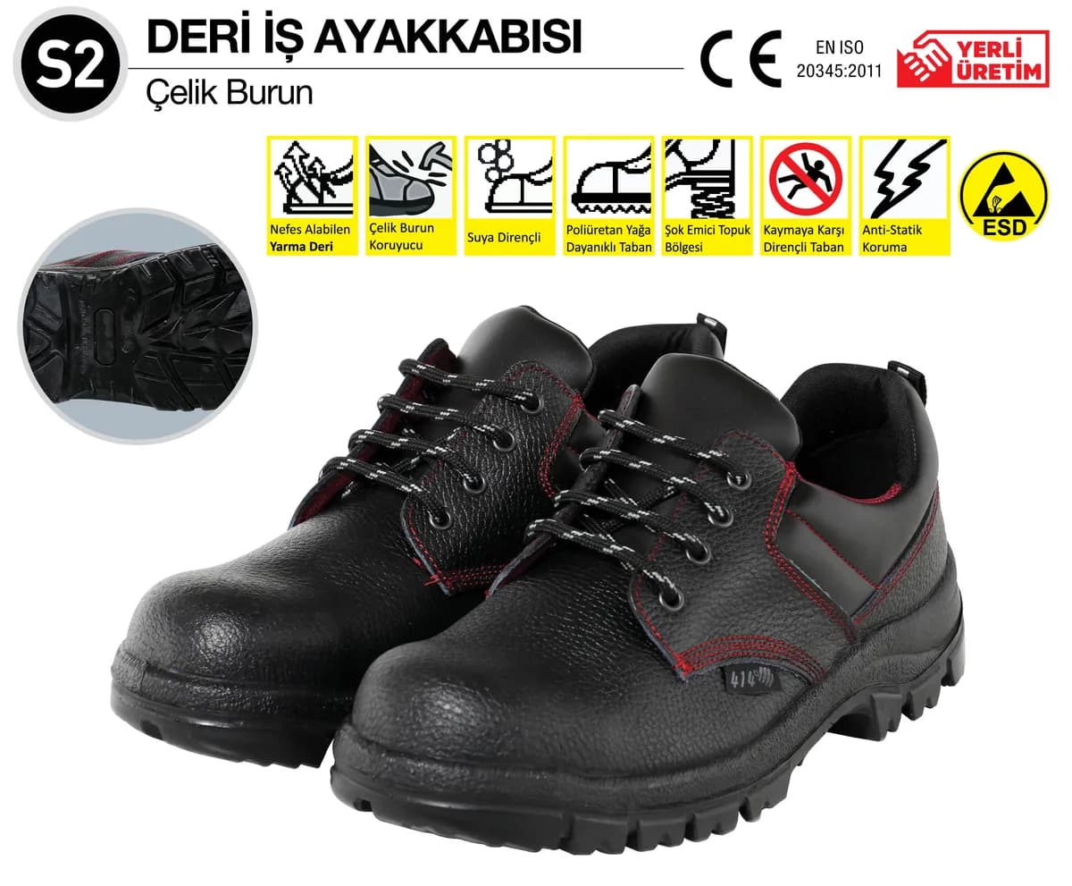 414 TB41200 S2 Deri İş Ayakkabısı No: 39