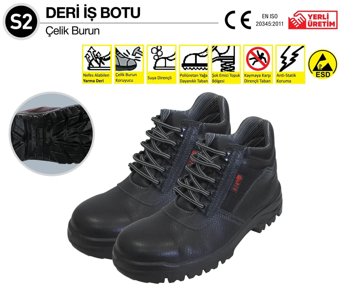 414 TB41217 S2 Deri İş Botu No: 43