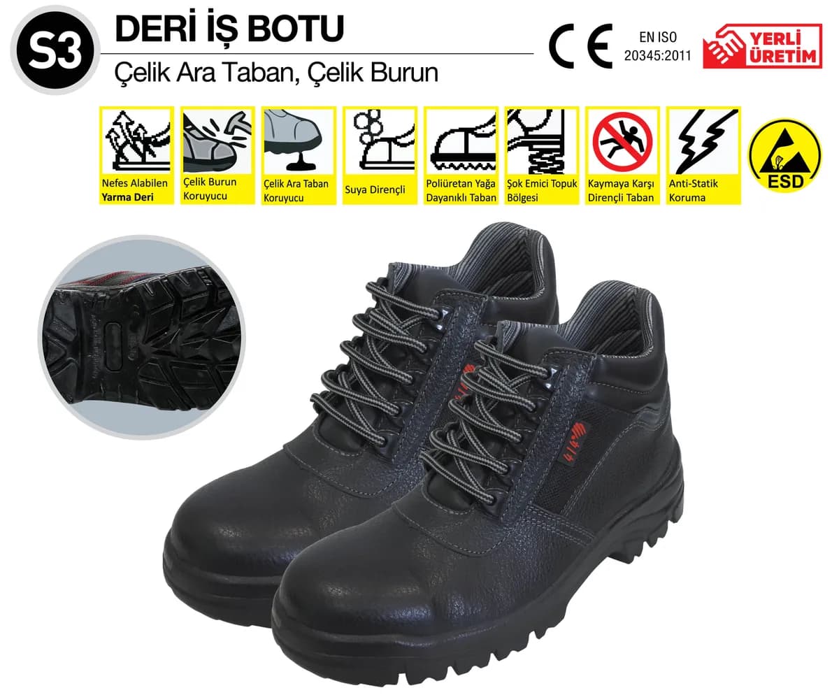 414 TB41251 S3 Deri İş Botu No: 40