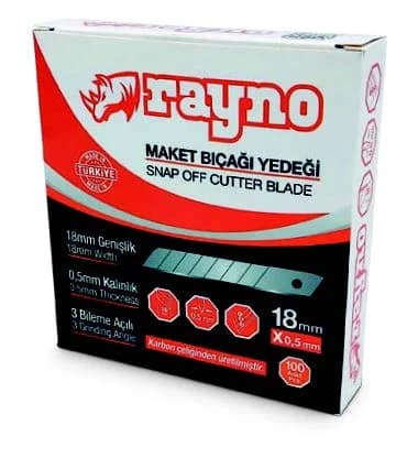 RaynoMBY Maket Bıçağı Yedeği 18MMX 0.5 mm