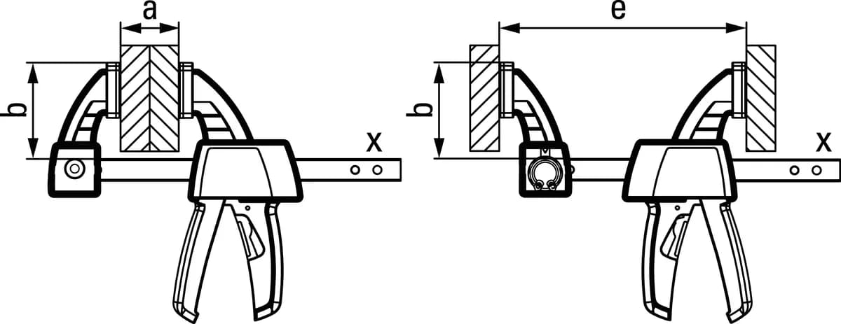 Bessey BESEZS90-8 Cırcır Mekanizmalı Tek El İşkence 900mm 2000N thumbnail 2