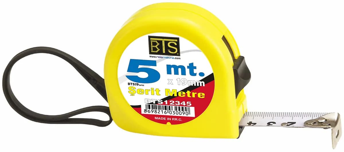Bts BTS12345 BTS19 Serisi Şerit Metre 5MT X 19mm