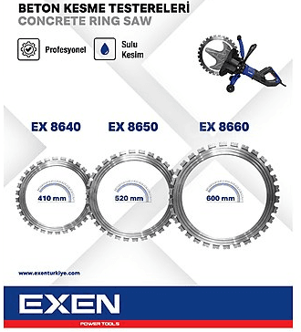 EXEN EX 8650 - 520mm Beton Kesme Testeresi