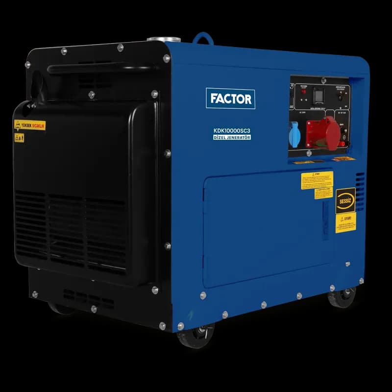 Factor KDK10000SC3 9.4 Kva Dizel Kabinli Jeneratör Trifaze