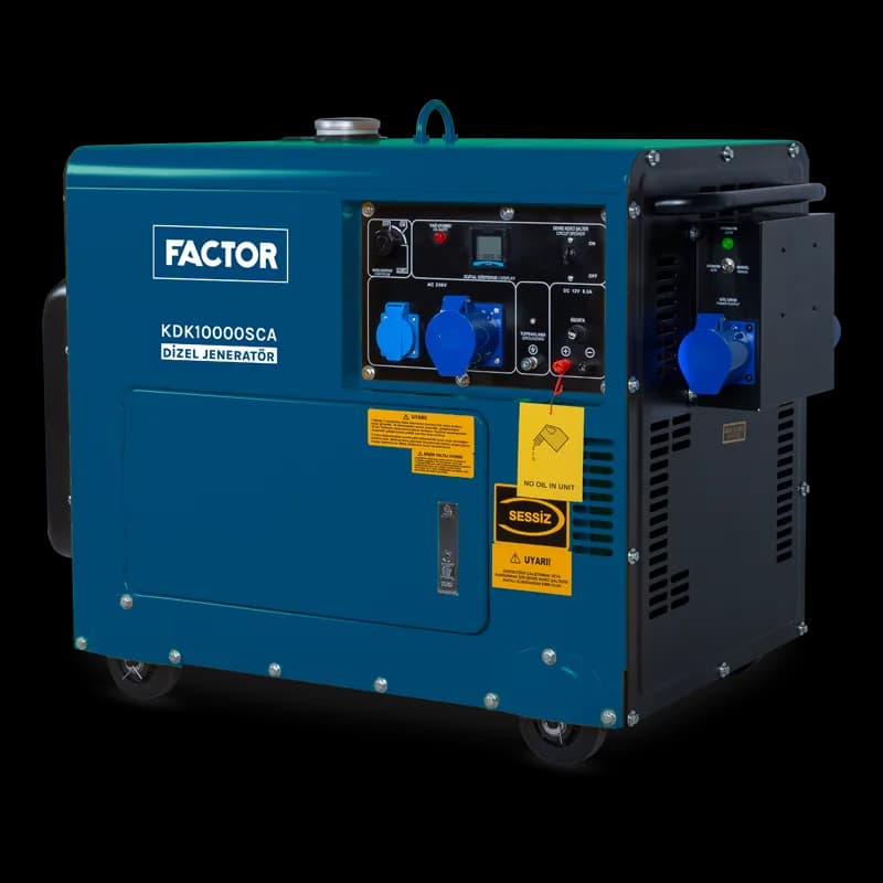 Factor KDK10000SCA 9.4 Kva Otomatik Kabinli Jeneratör 230V