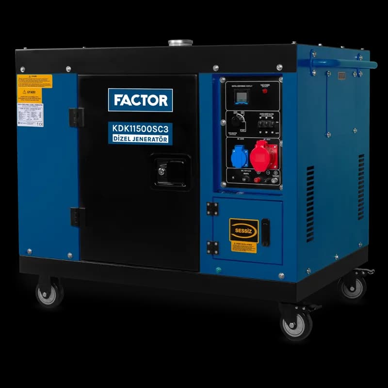 Factor KDK11500SC3 11 Kva Dizel Kabinli Jeneratör Trifaze