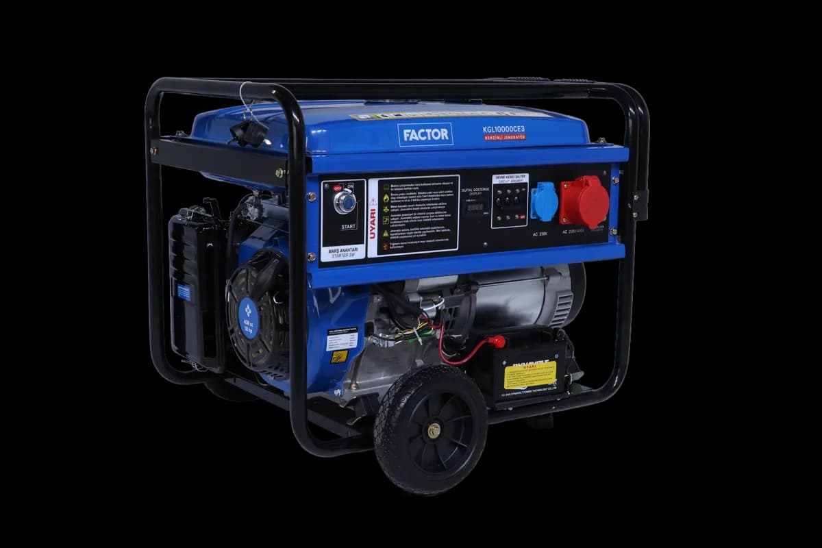 Factor KGL10000CE3 10 Kva Benzinli İpli -Marşlı Tri Jeneratör