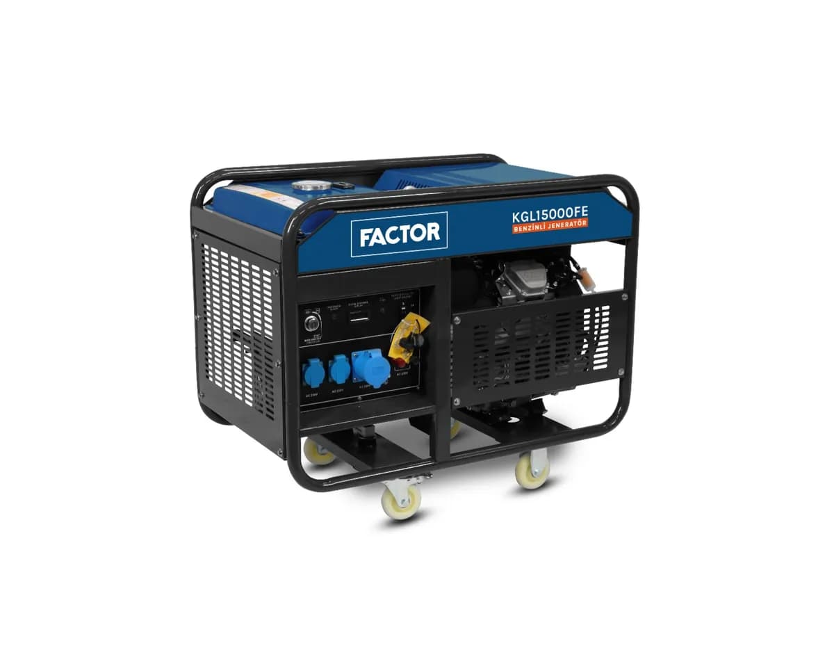 Factor KGL15000FE Benzinli Jeneratör 15 Kva Monofaze