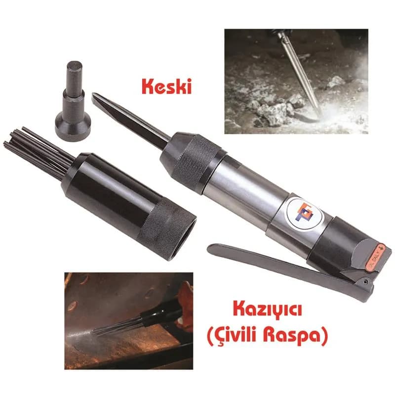 Gison GP851I Havalı Keski + Kazıyıcı (Çivili Raspa)