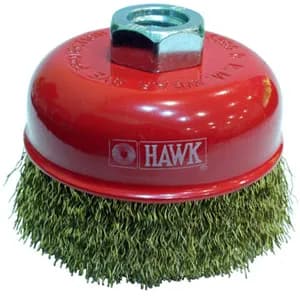 Hawk HA10115 Sarı Dalgalı Telli M14 Vidalı Daire Fırça 80 Mm