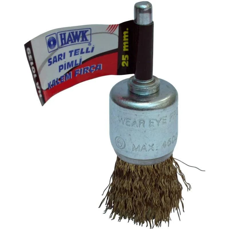 Hawk HA10143 Sarı Telli Pimli Kalem Fırça 12 Mm