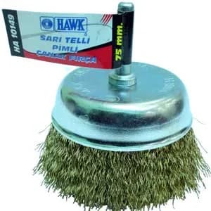 Hawk HA10147 Sarı Telli Pimli Çanak Fırça 63 Mm