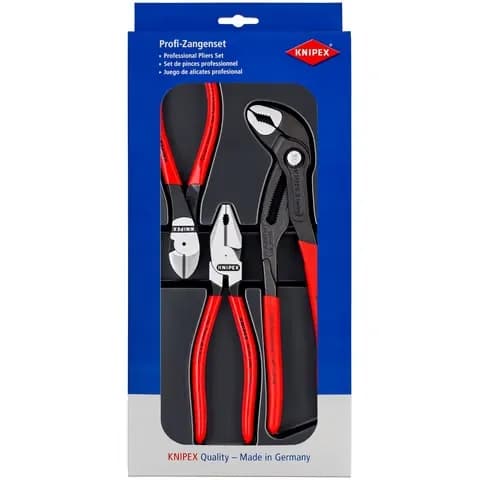 Knipex 002010 Ağır Tip Paketi (1X 0201180, 1X 8701250, 1X 7401160)