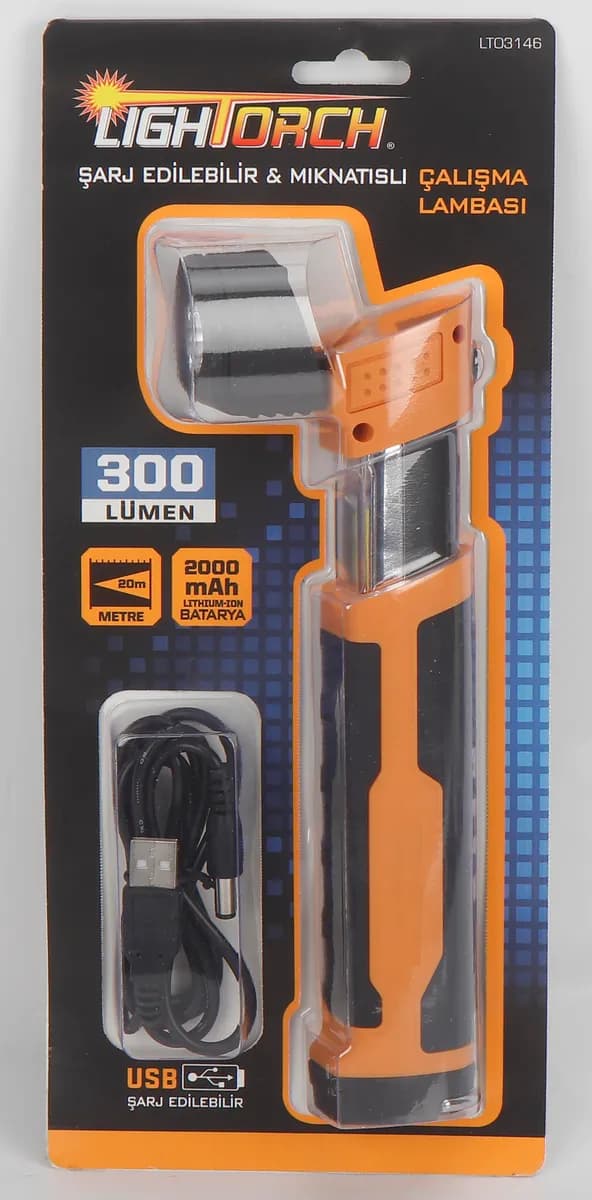 Lightorch LT03146 Usb İle Şarj Edilebilir Çalışma Lambası Ve El Feneri thumbnail 2