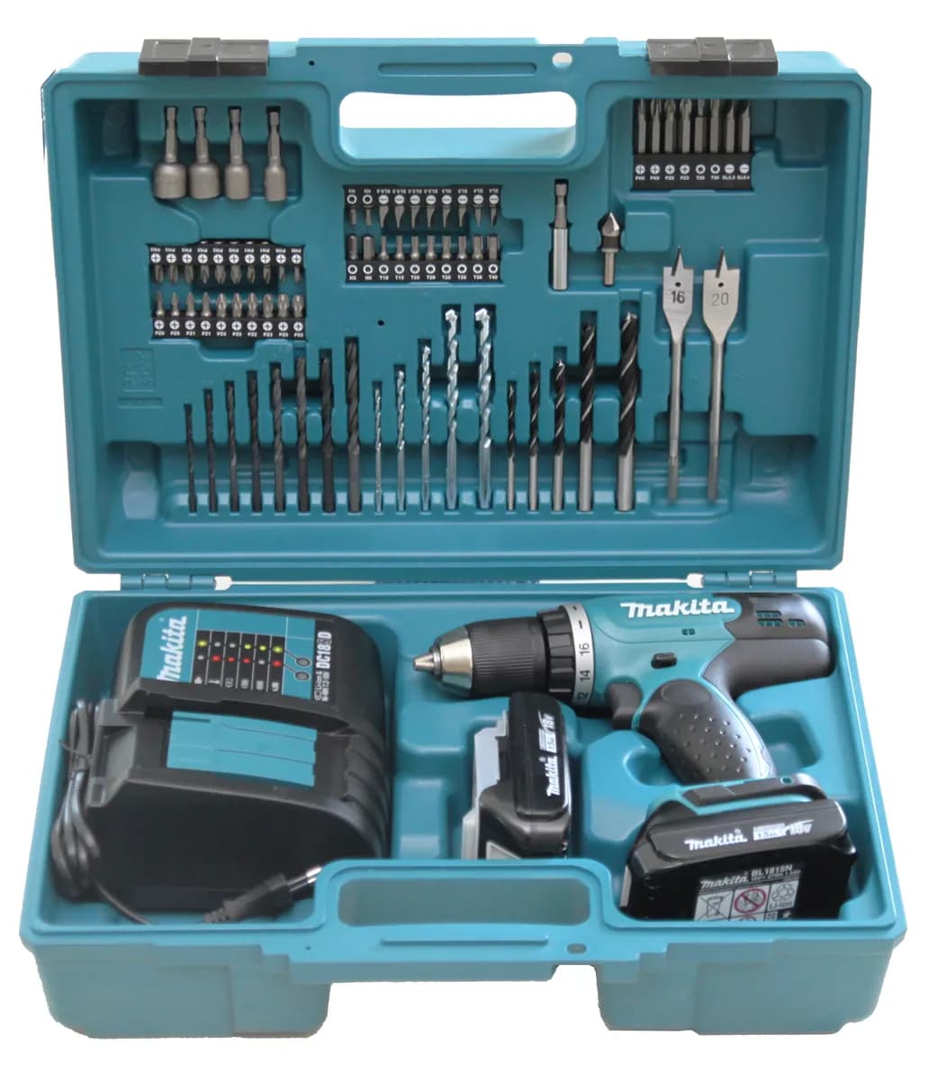 Makita DHP453SYX1 Akülü 74 Parça Uç Seti 18V