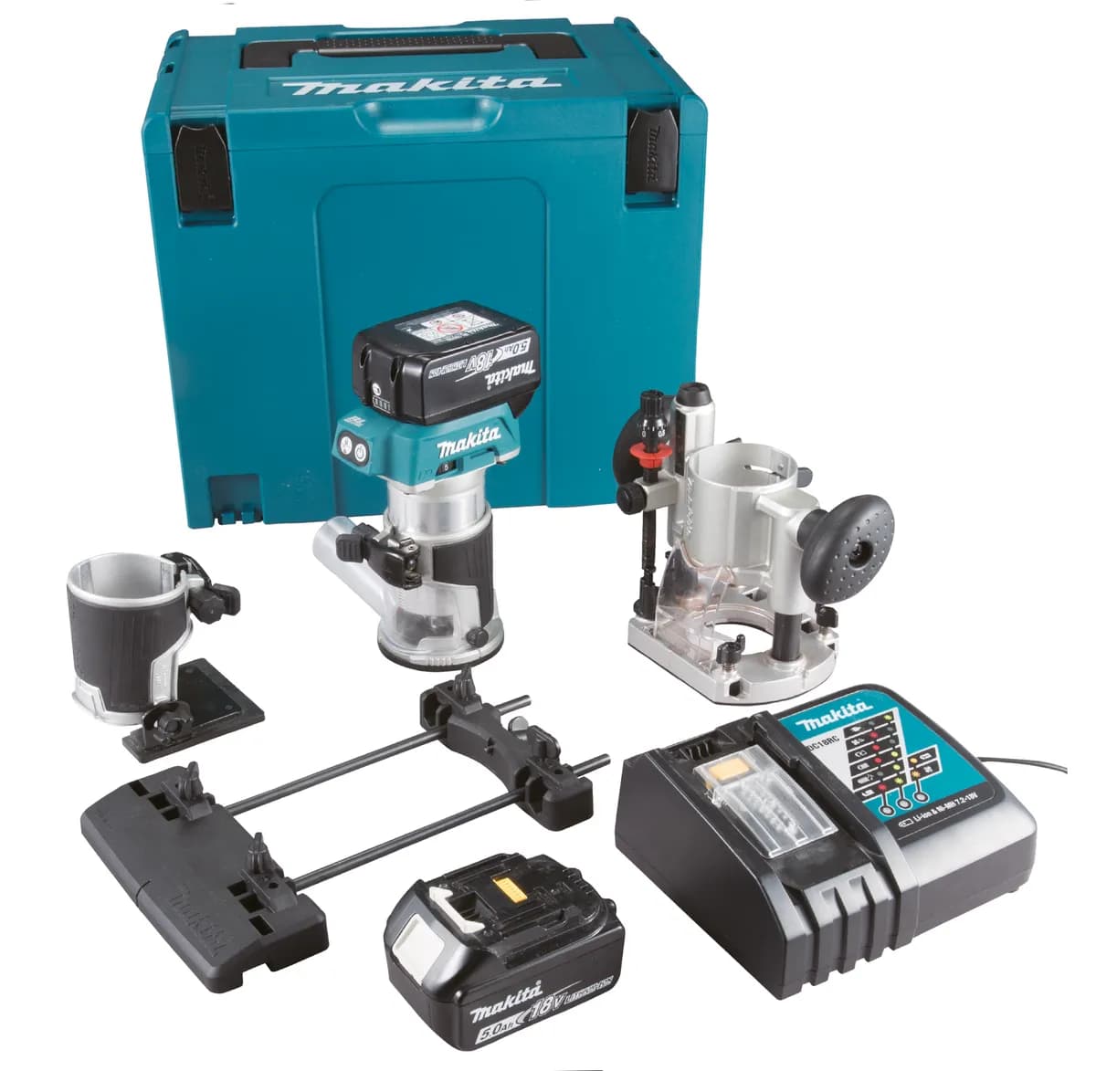 Makita DRT50RTJX9 Akülü Freze Seti 18V