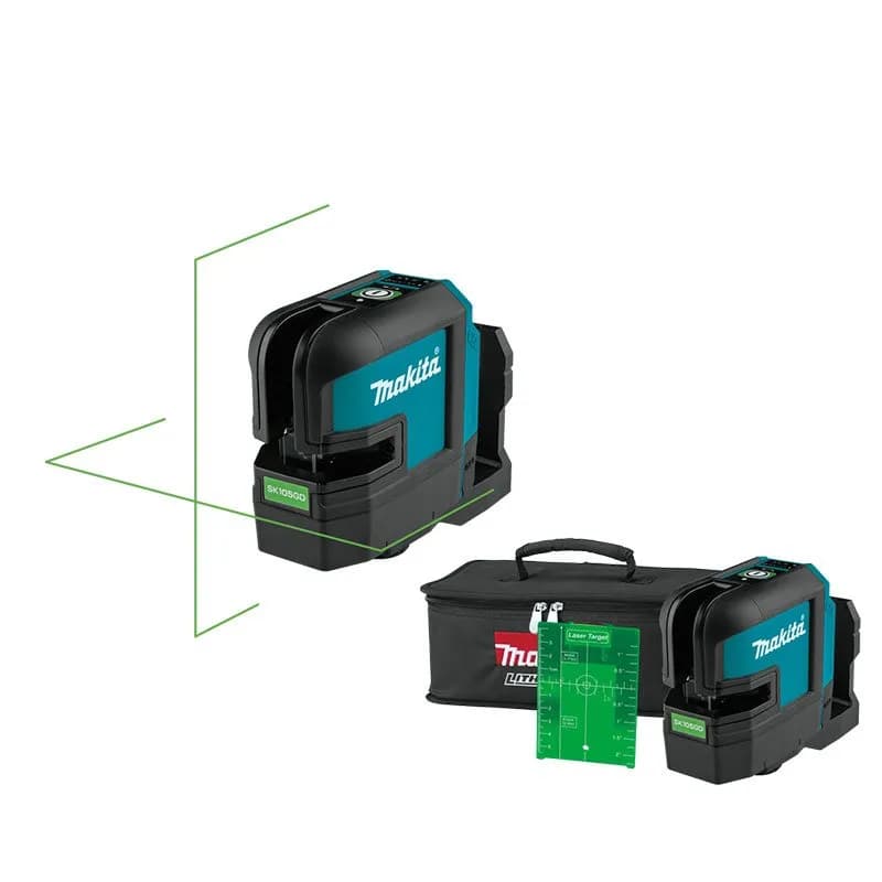 Makita SK105GDZ 4 Nokta Yeşil Çapraz Çizgi Lazeri (Akülü)