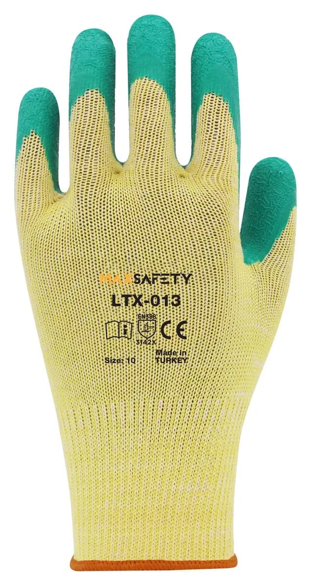 Max Safety LTX-013-10 Lateks Camcı Eldiveni - Crinkle No: 9 - 10
