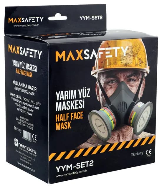 Max Safety YYM-SET2 Yarım Yüz Maskesi Seti Yym - 100+YYF - 110+YYF - 120 thumbnail 2
