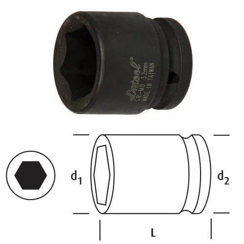 Osaka LN15D60 1/2" 60 mm Derin Darbeli Lokma