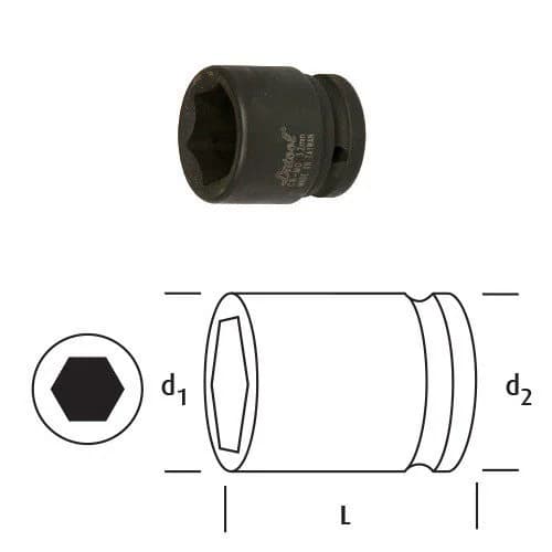 Osaka LN34S65 1/2" 65 mm Darbeli Havalı Lokma