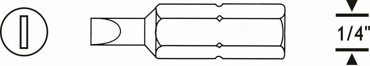 Proscr SCR03109 Düz Bits Uç SL5.5 25mm