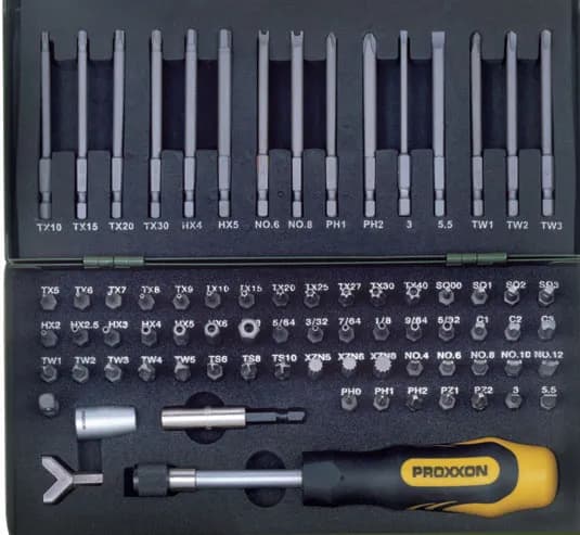 Proxxon Endüstriyel 23107 75 Parçalı Tornavida Bits Uç Takımı