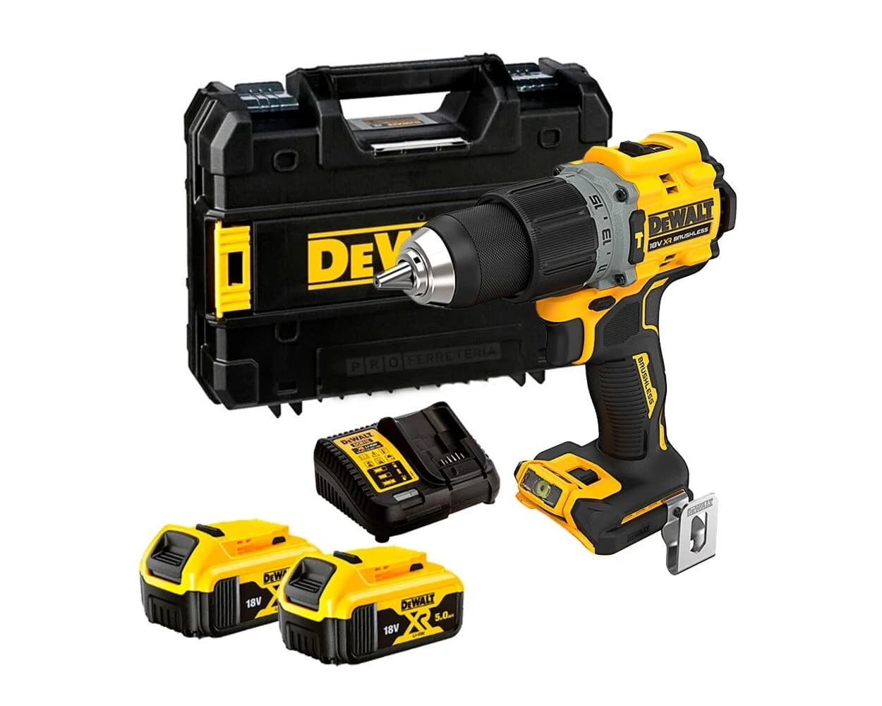 DeWalt DCD805P2T 18V 5.0Ah Li-Ion Kömürsüz Çift Akülü Darbeli Matkap