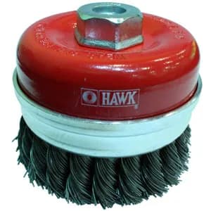 Hawk HA10123 Gri Burma Telli M14 Vidalı Çanak Fırça 100 Mm