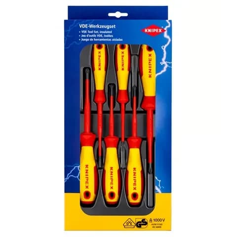 Knipex 002012V04 Vde Tornavida Paketi Düz Başlı