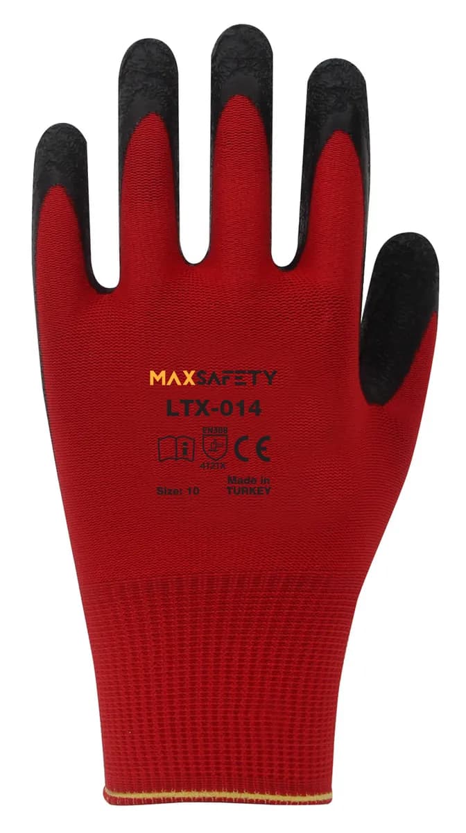Max Safety LTX-014-10 Lateks Eldiven - Crinkle No: 9 - 10