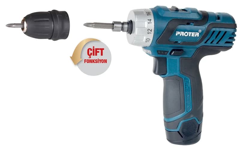 PROTER PST 222 Plus 12V 2.0Ah Li-ion Pil 2 Vts Şarjlı Tornavida